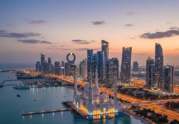 Abu Dhabi skyline showing top residential areas and investment hotspots for rental ROI in 2026